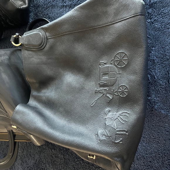 Coach Hobo Black Monogrammed Bag - Picture 4 of 4